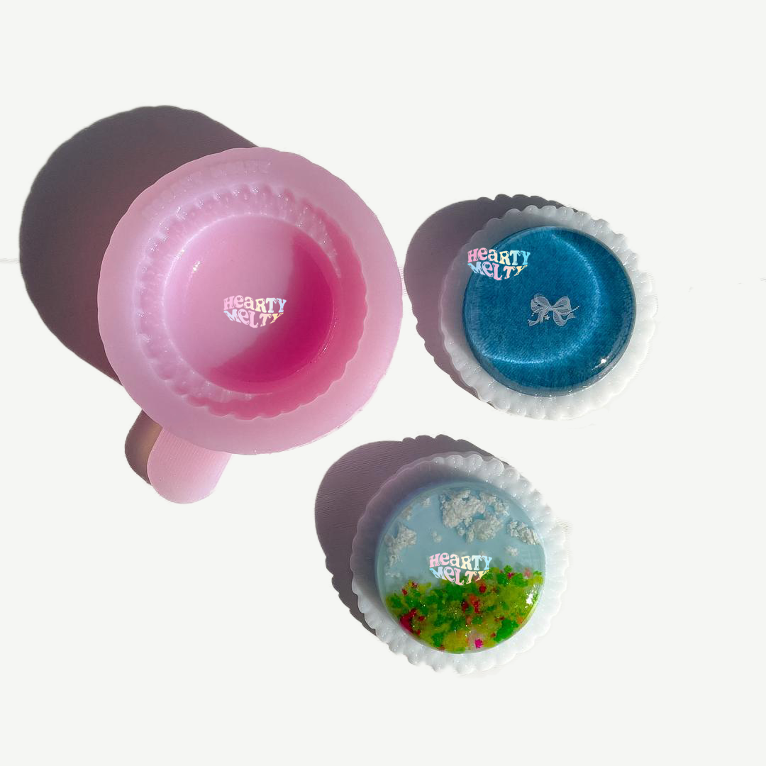 PUFFY ROUND LACE SILICONE MOLD