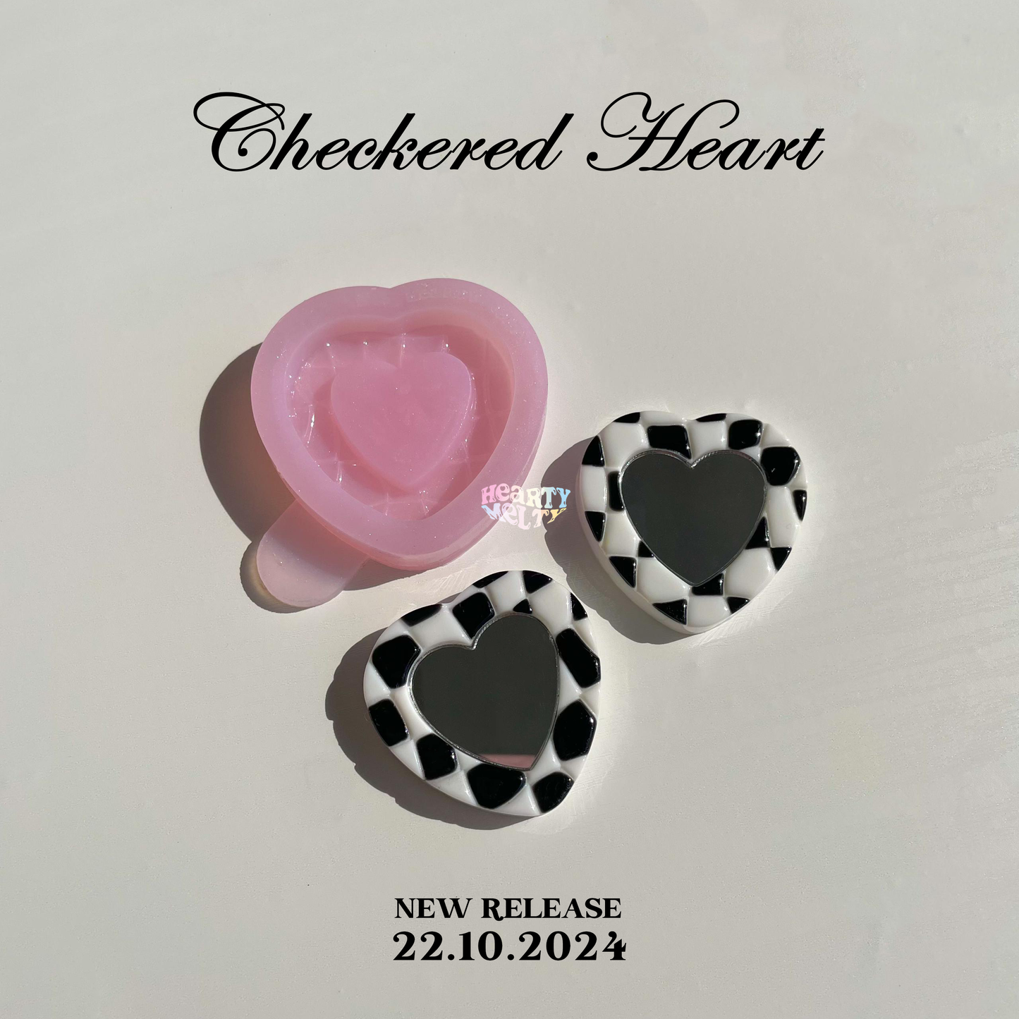 Checkered Heartshaker Silicone Mold