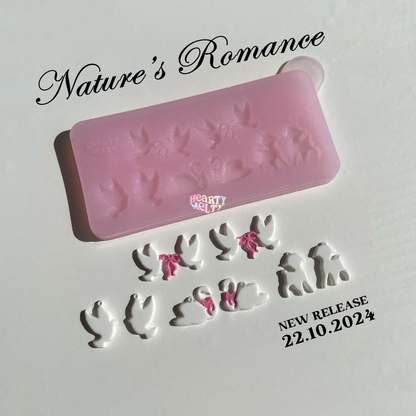 Nature's Romance Accessories Silicone Mold (Swan, Birds, Bambi, Ribbon) | Earrings, Necklaces, Tiny Charms Accessories