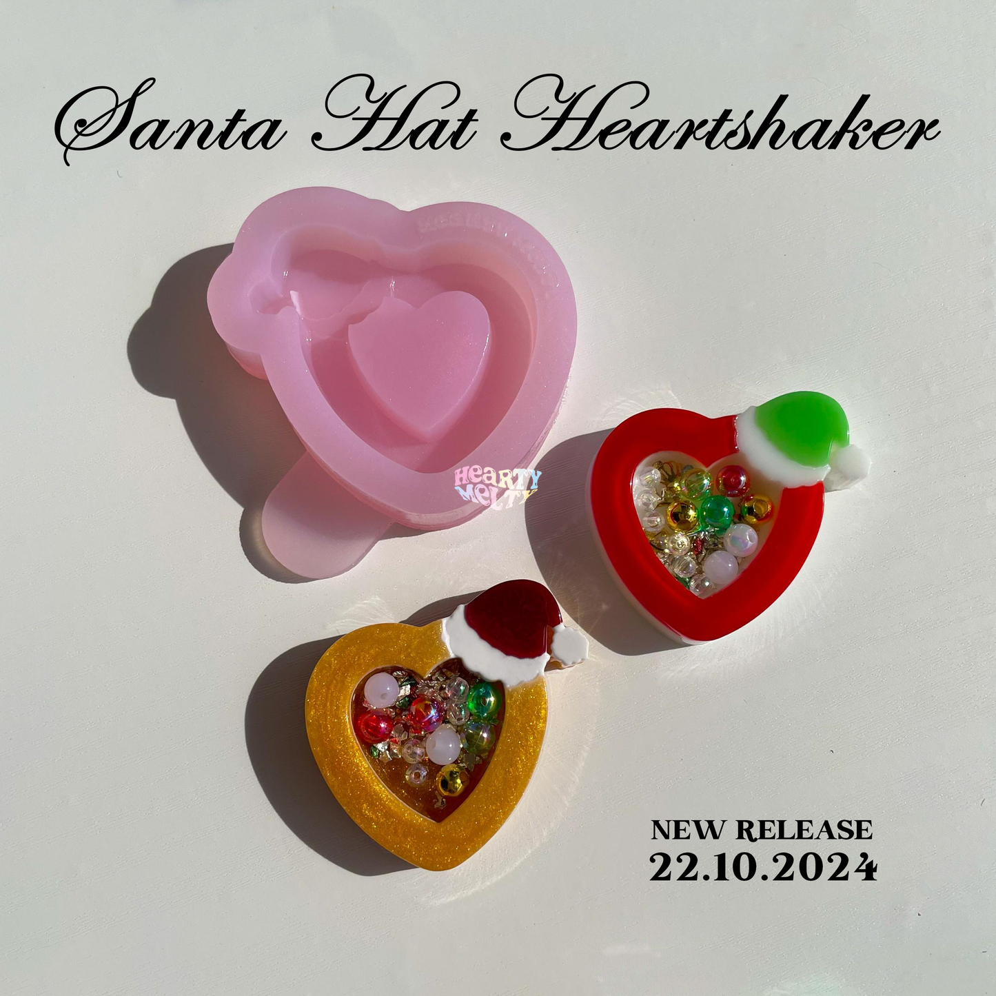 Heartshaker with Santa Hat Silicone Mold