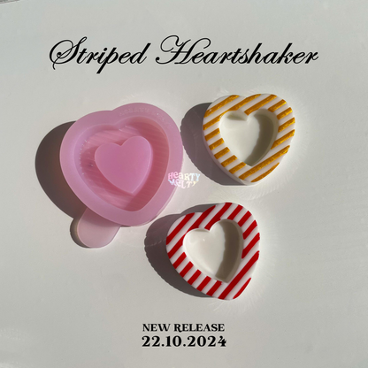 Striped Heartshaker Candy Cane Silicone Mold