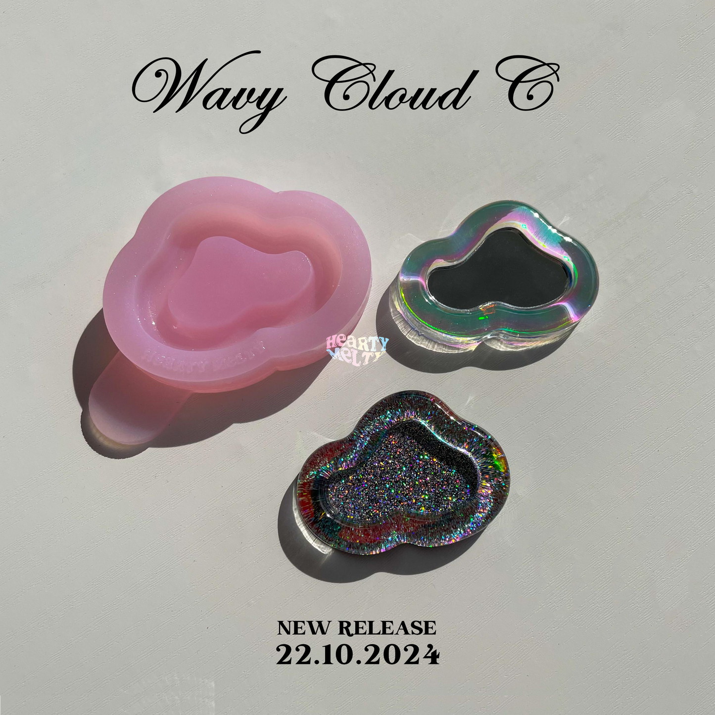 Wavy Cloud Shape Silicone Mold + Mirror