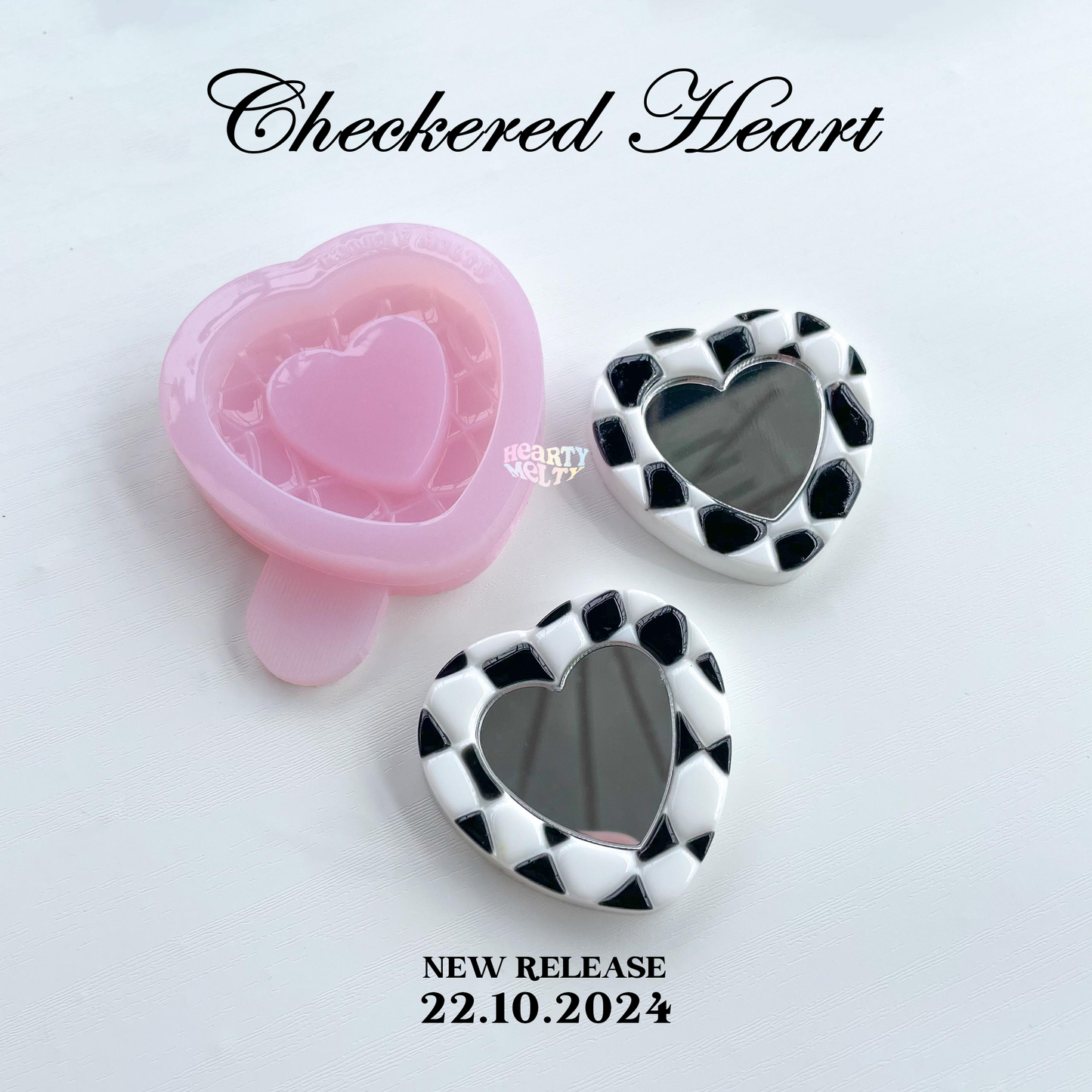 Checkered Heartshaker Silicone Mold