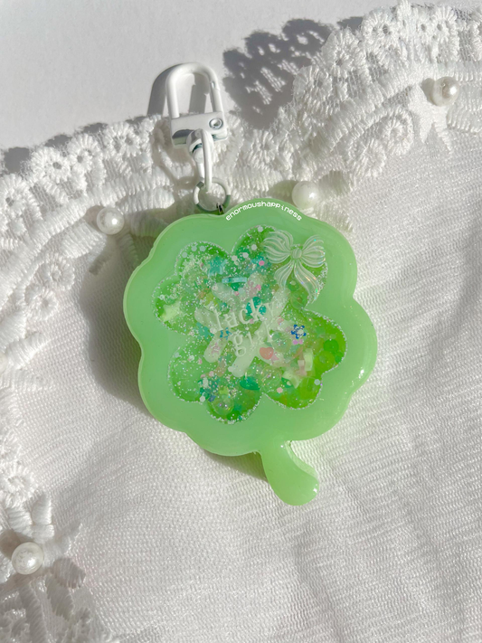 Clover Leaf 'Lucky Girl' (Watershaker Keychain)