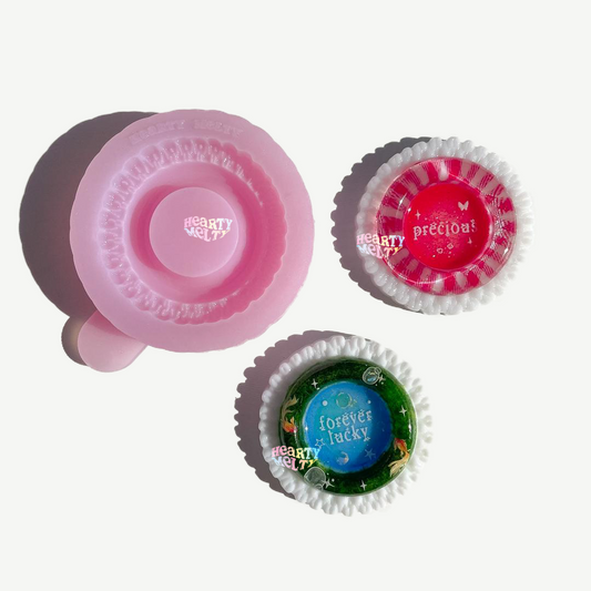 BUBBLE ROUND LACE SILICONE MOLD