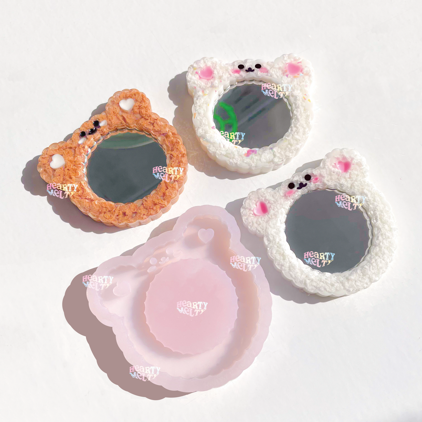 Fluffy Bear Silicone Mold + Mirror