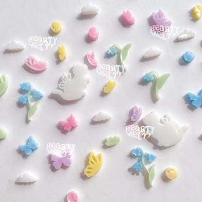 Harmony Dreamland: Cat, Butterfly, Bubble, Cloud, Bluebell Flower Bits Silicone Mold