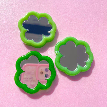 Three Leaf Clover Silicone Mold + Mirror Set