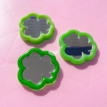 Three Leaf Clover Silicone Mold + Mirror Set