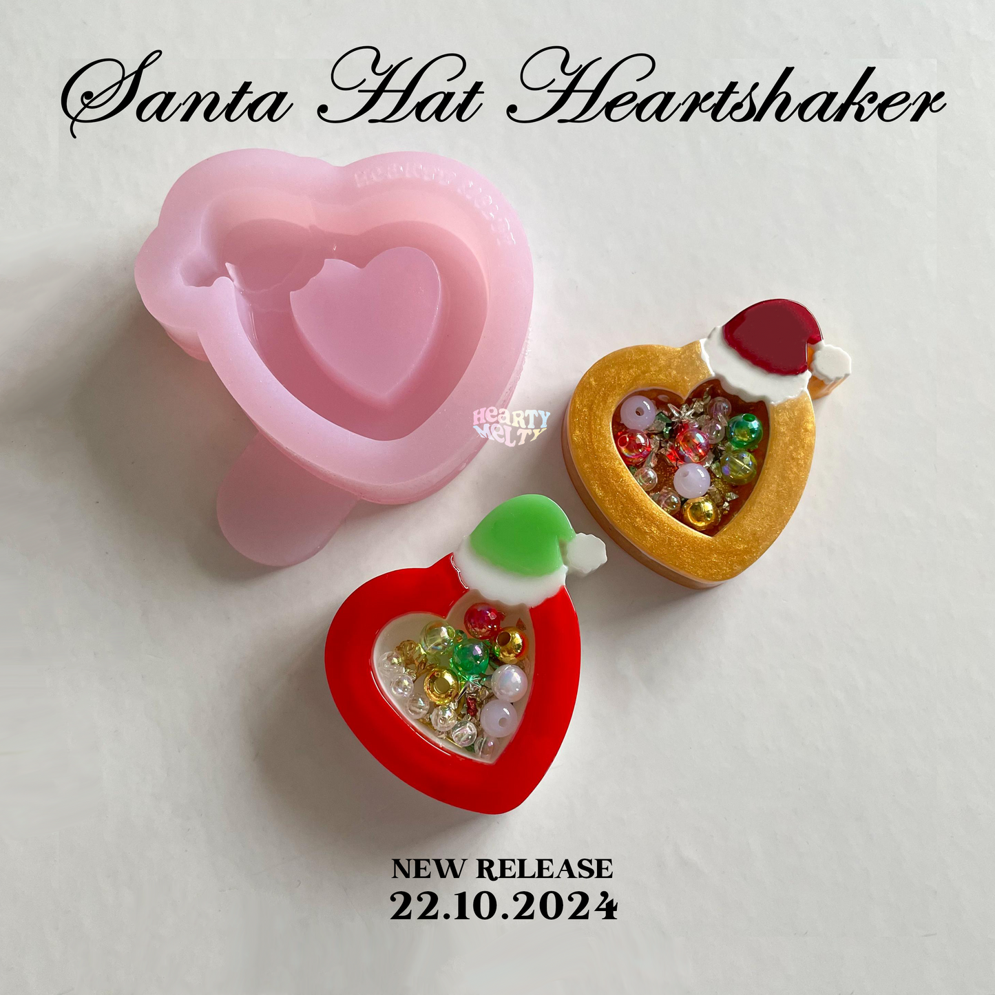 Heartshaker with Santa Hat Silicone Mold