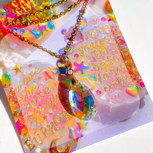 Necklace (Holographic Drop Acrylic Beads)