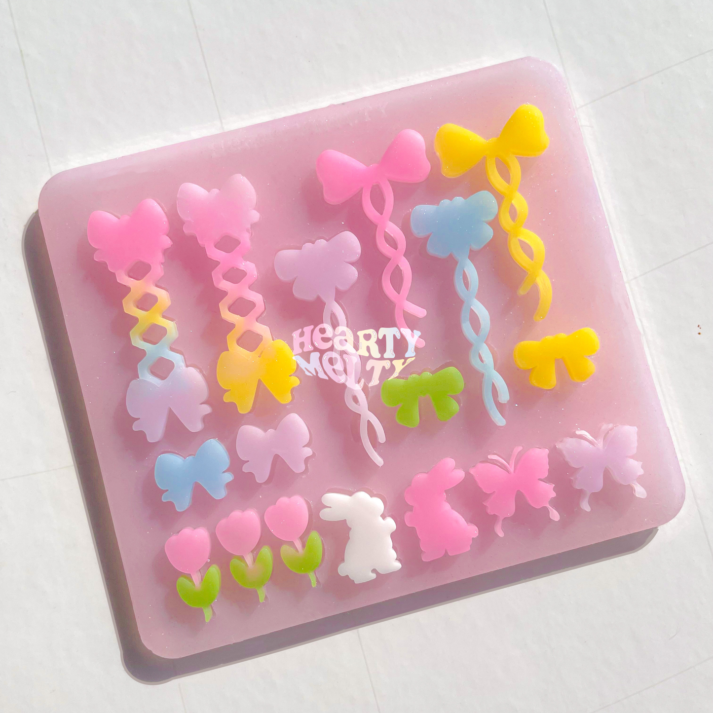 Ribbon Bunny Butterfly Tulip Bits Silicone Mold