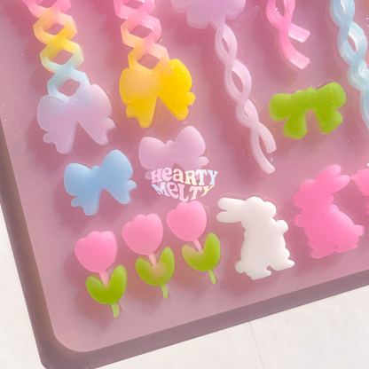 Ribbon Bunny Butterfly Tulip Bits Silicone Mold