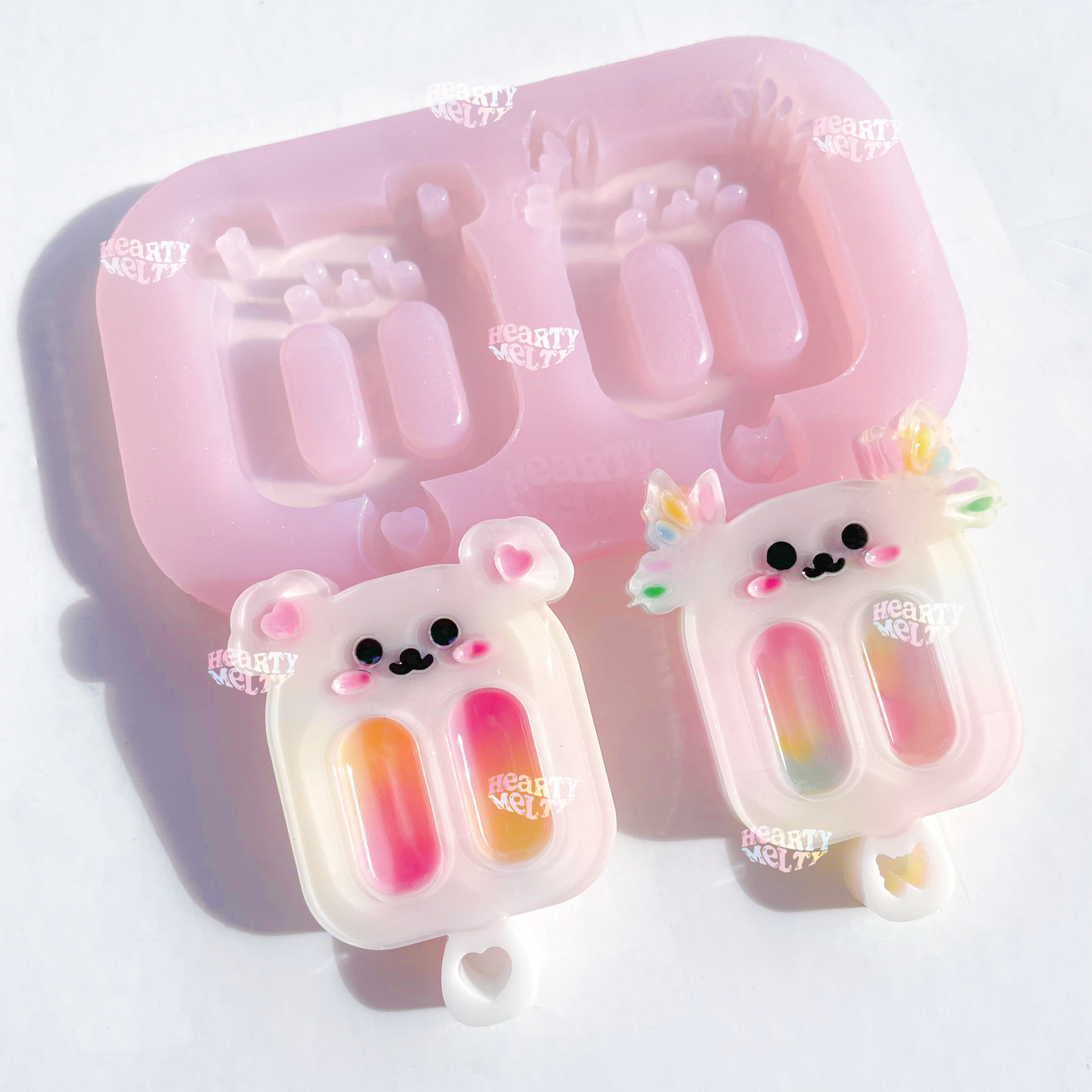 Butterfly and Bear Popsicles Silicone Mold