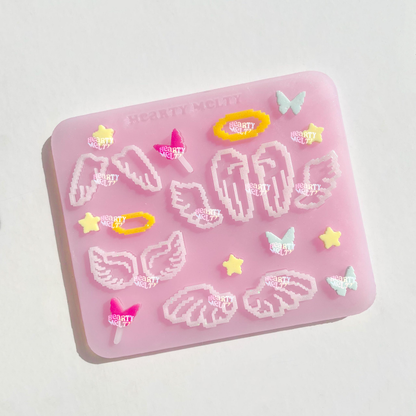 PIXEL ANGEL WINGS BITS SILICONE MOLD