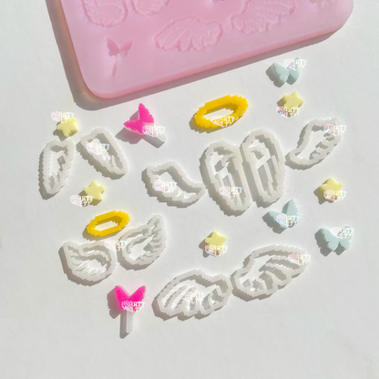 PIXEL ANGEL WINGS BITS SILICONE MOLD