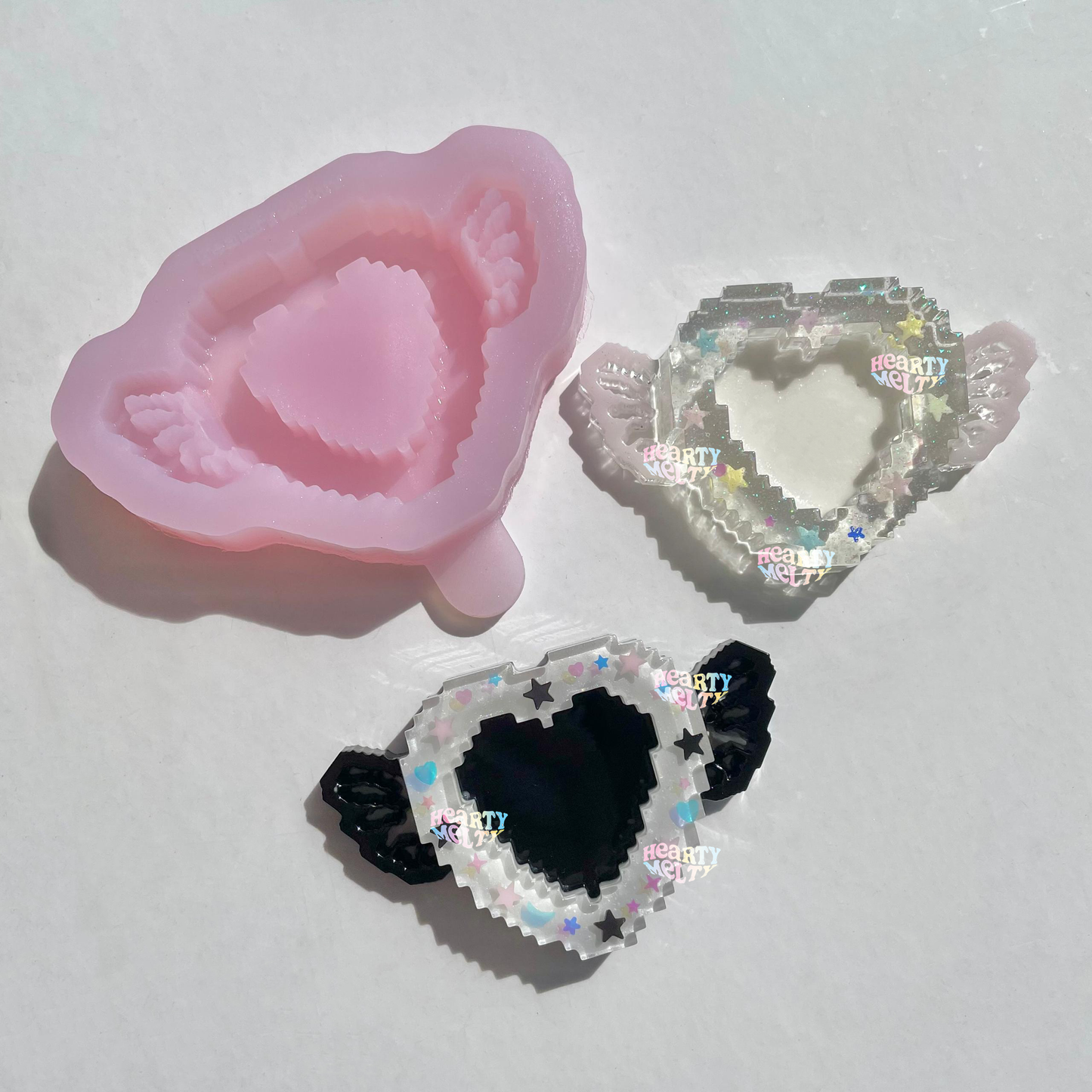 PIXEL HEARTIFLY SILICONE MOLD