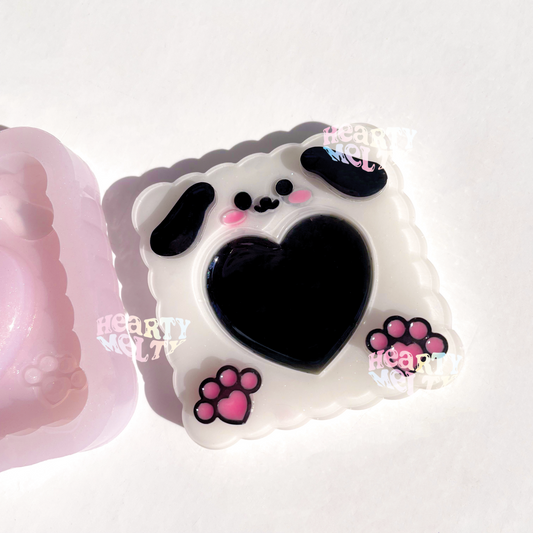 Puppy Face Heart Biscuit Silicone Mold