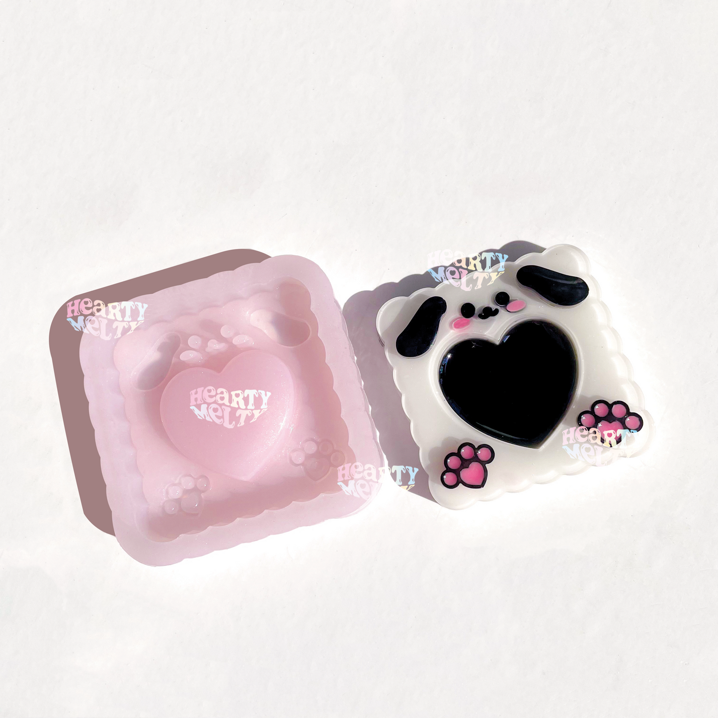 Puppy Face Heart Biscuit Silicone Mold