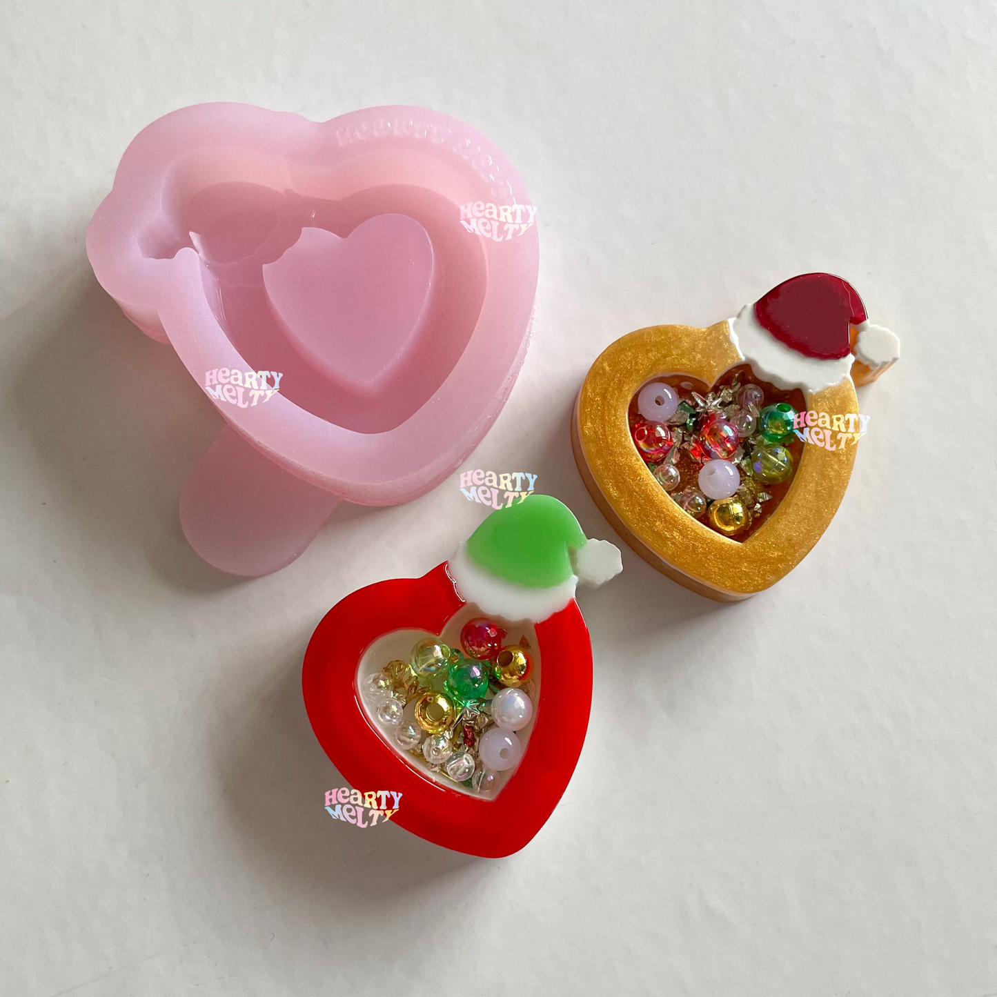 Heartshaker with Santa Hat Silicone Mold