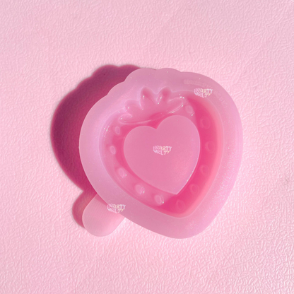 Heart Strawberry Silicone Mold + Mirror