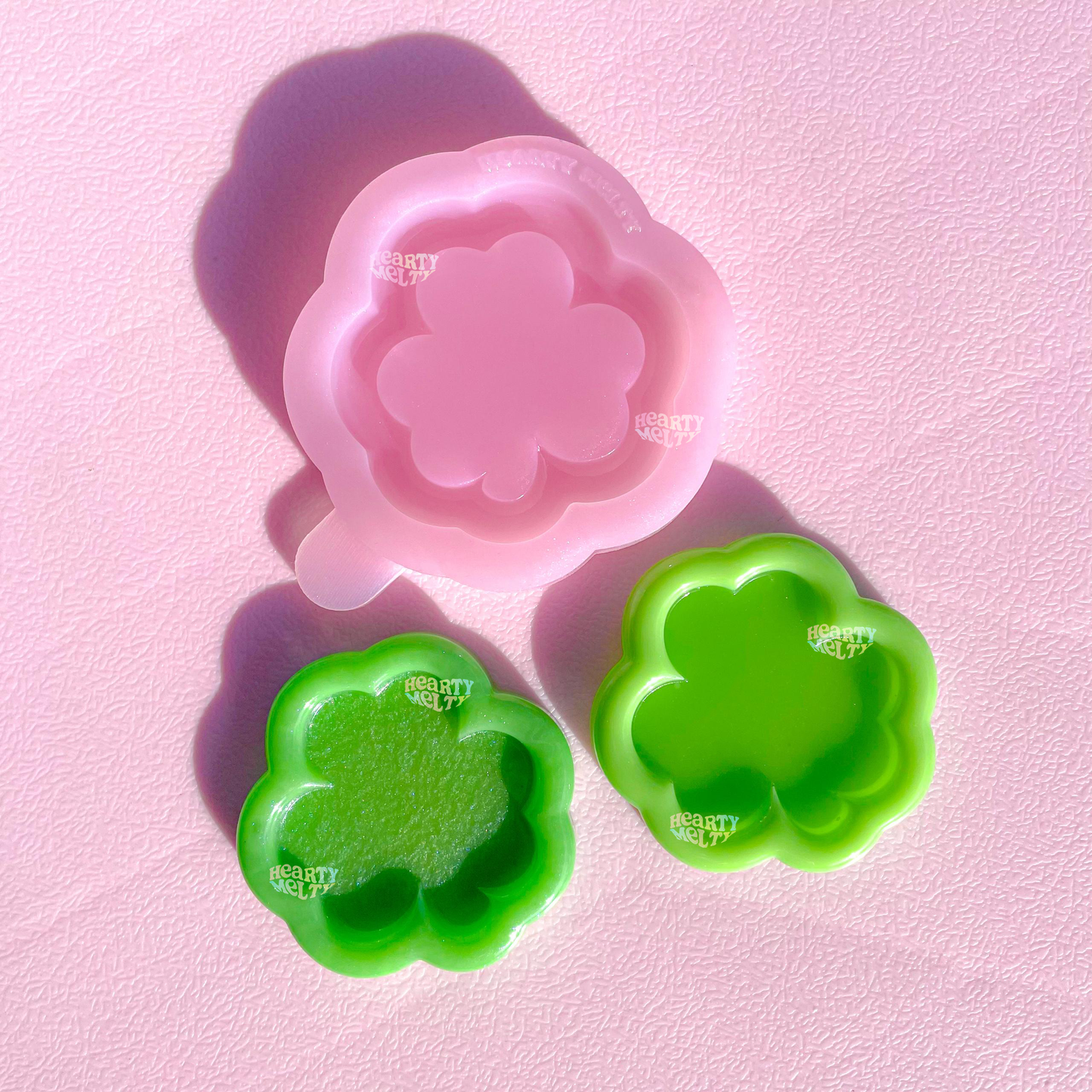 Three Leaf Clover Silicone Mold + Mirror Set