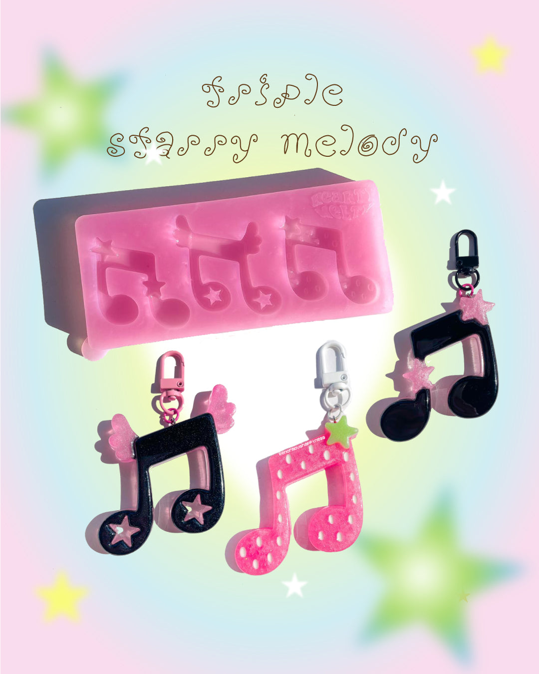 TRIPLE STARRY MELODY SILICONE MOLD