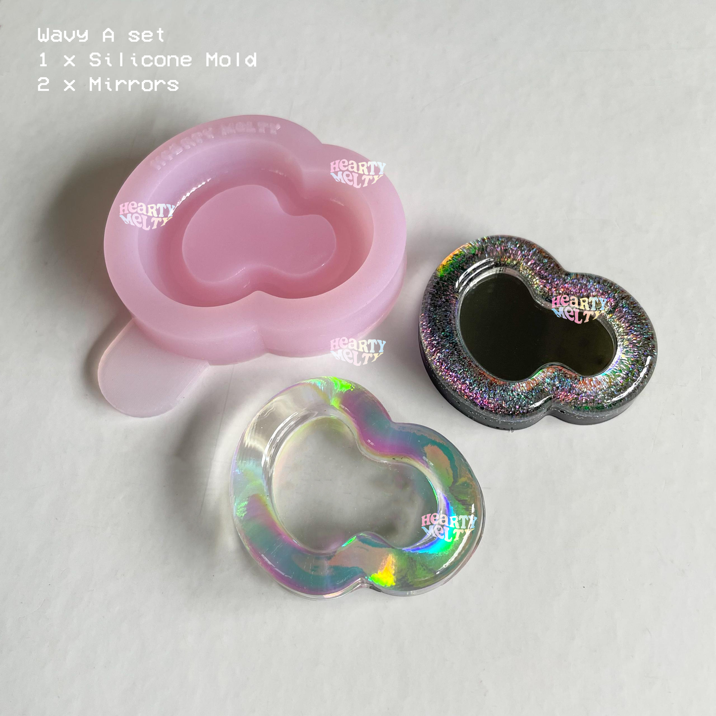 Wavy Cloud Shape Silicone Mold + Mirror