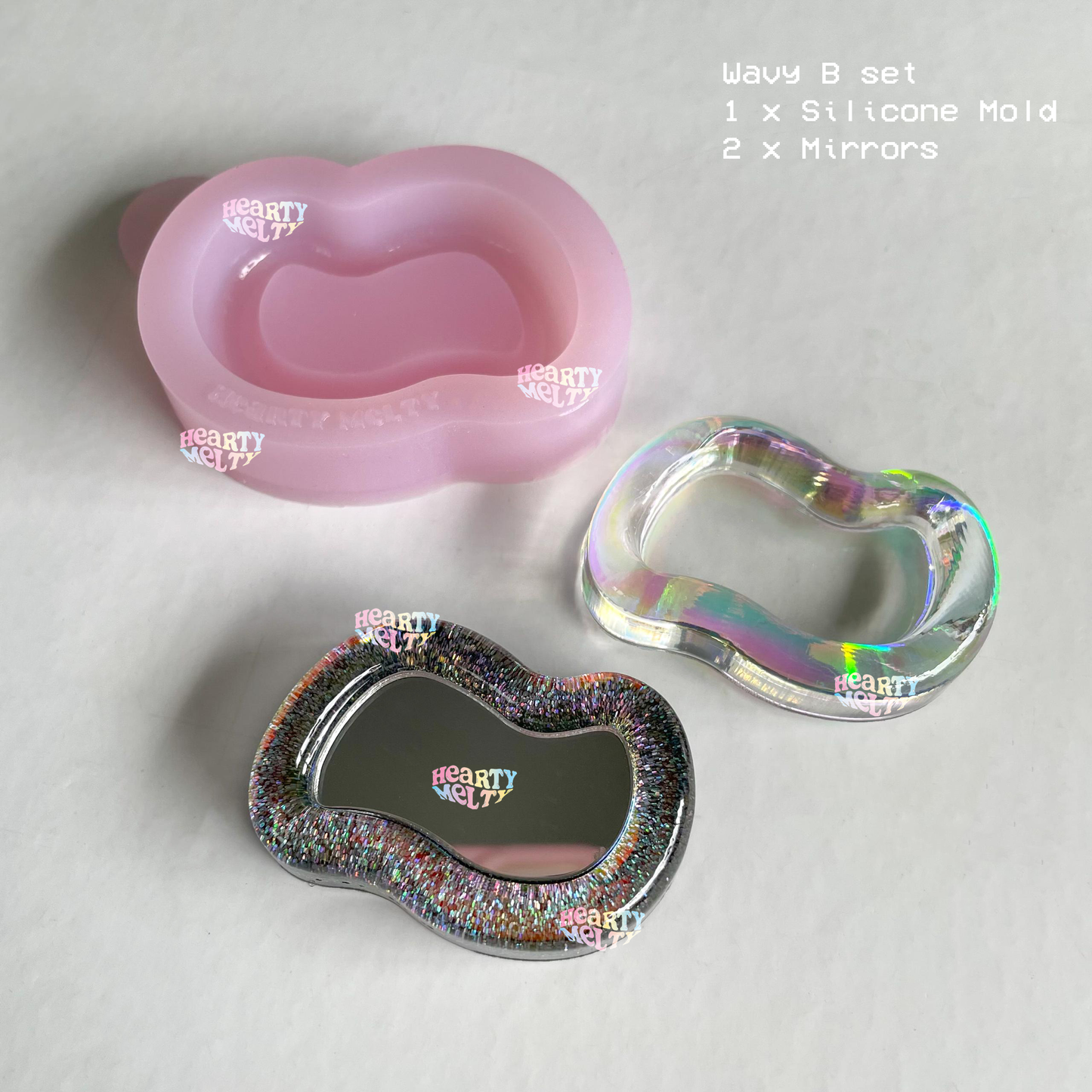 Wavy Cloud Shape Silicone Mold + Mirror