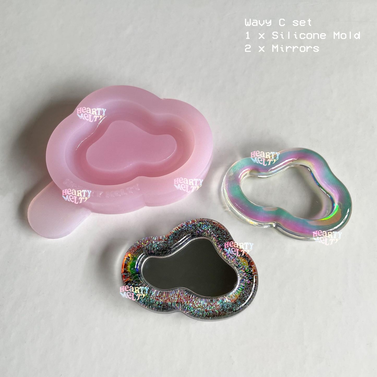 Wavy Cloud Shape Silicone Mold + Mirror