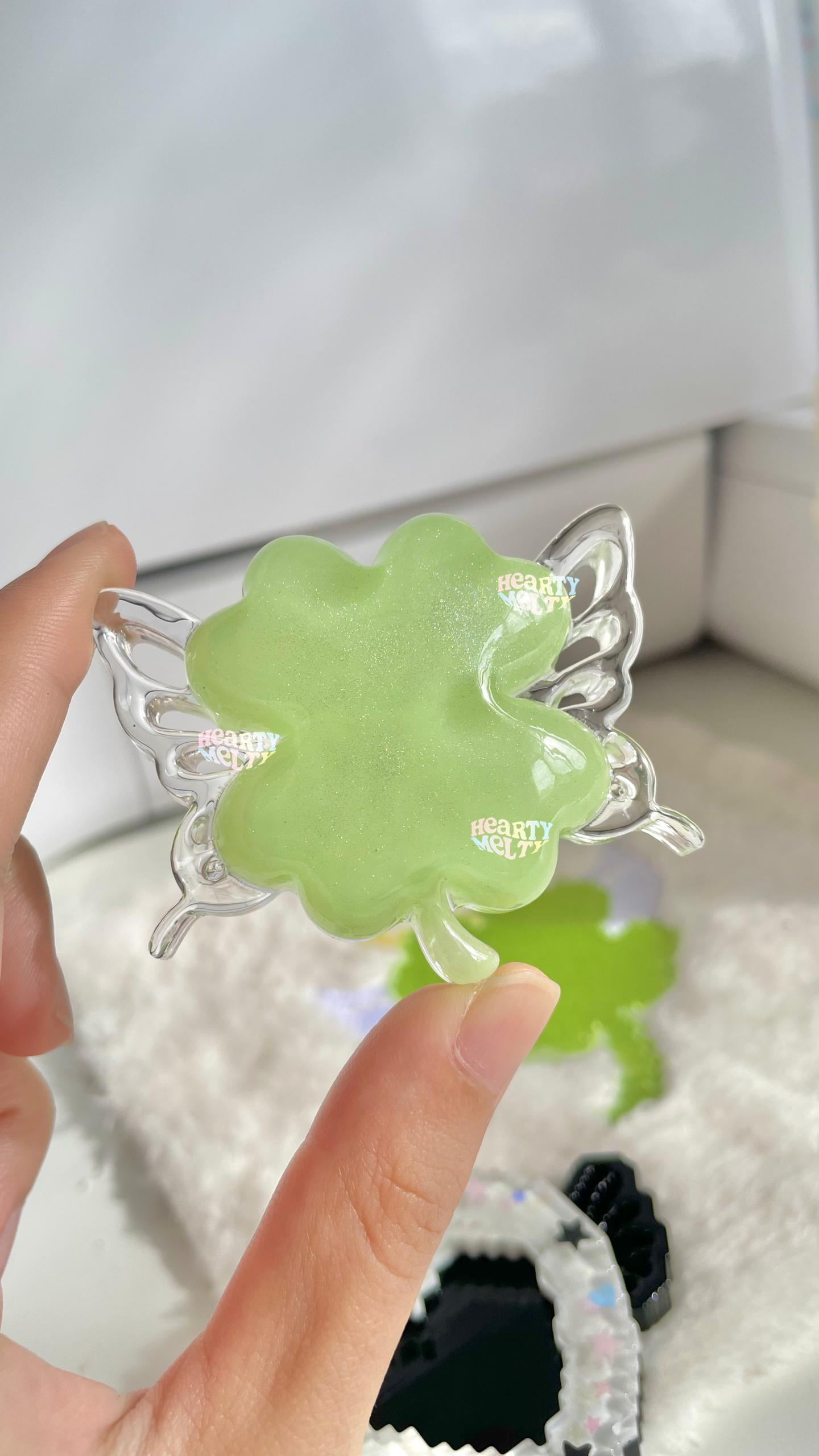 WINGS OF LUCK CLOVER SILICONE MOLD