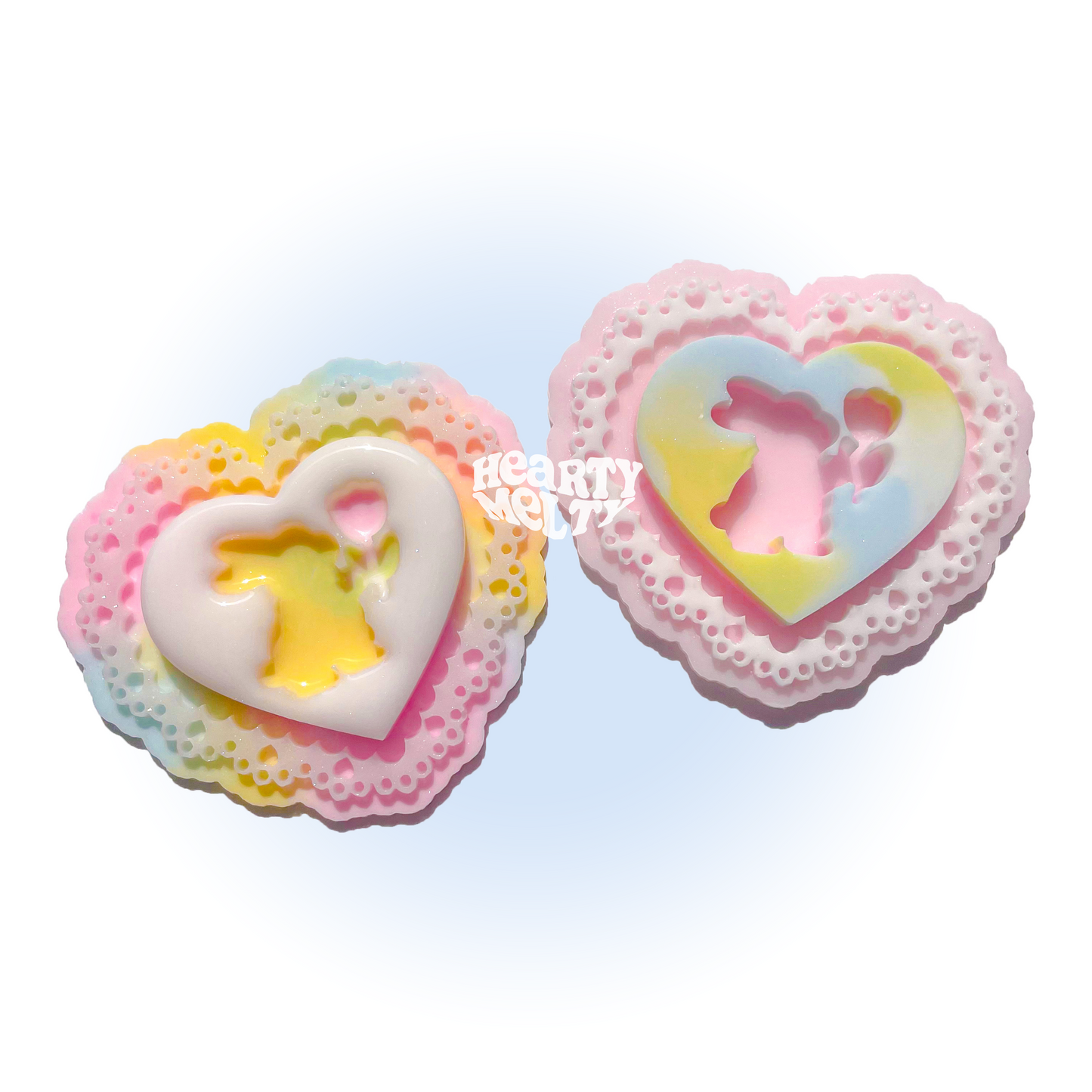 Bunny Tulip Love Lace Shaker Silicone Mold