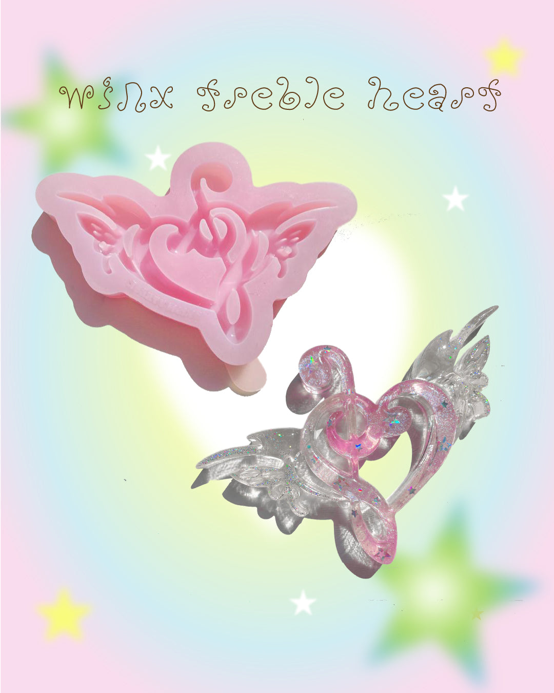 WINX TREBLE HEART SILICONE MOLD