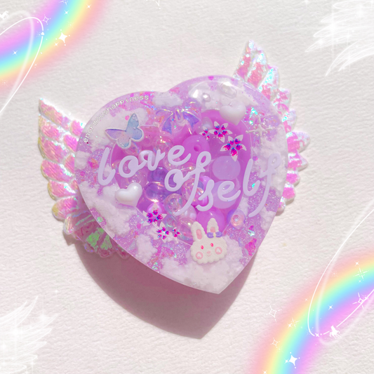 Heartshaker 'Love of Self' (Normal/Dry Shaker Keychain) + Holographic Fairy Wings