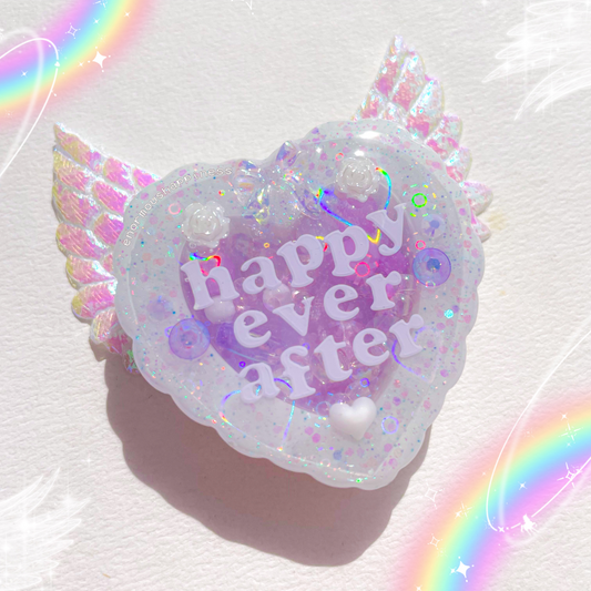 Heartshaker 'Happy Ever After' (Normal/Dry Shaker Keychain) + Holographic Fairy Wings