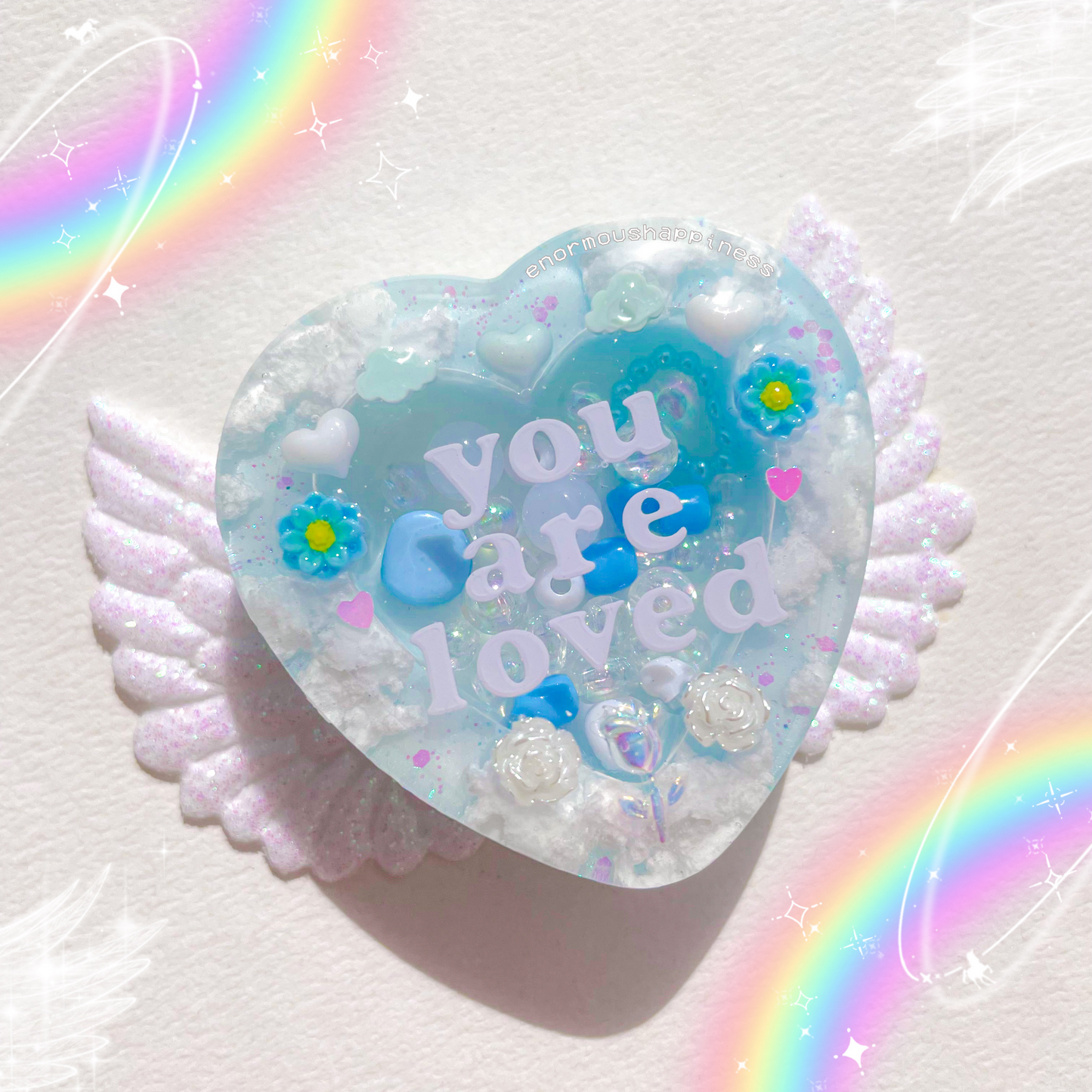 Heartshaker 'You Are Loved' (Normal/Dry Shaker Keychain) + Glittered Fairy Wings