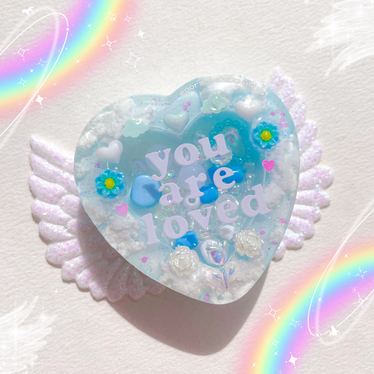 Heartshaker 'You Are Loved' (Normal/Dry Shaker Keychain) + Glittered Fairy Wings