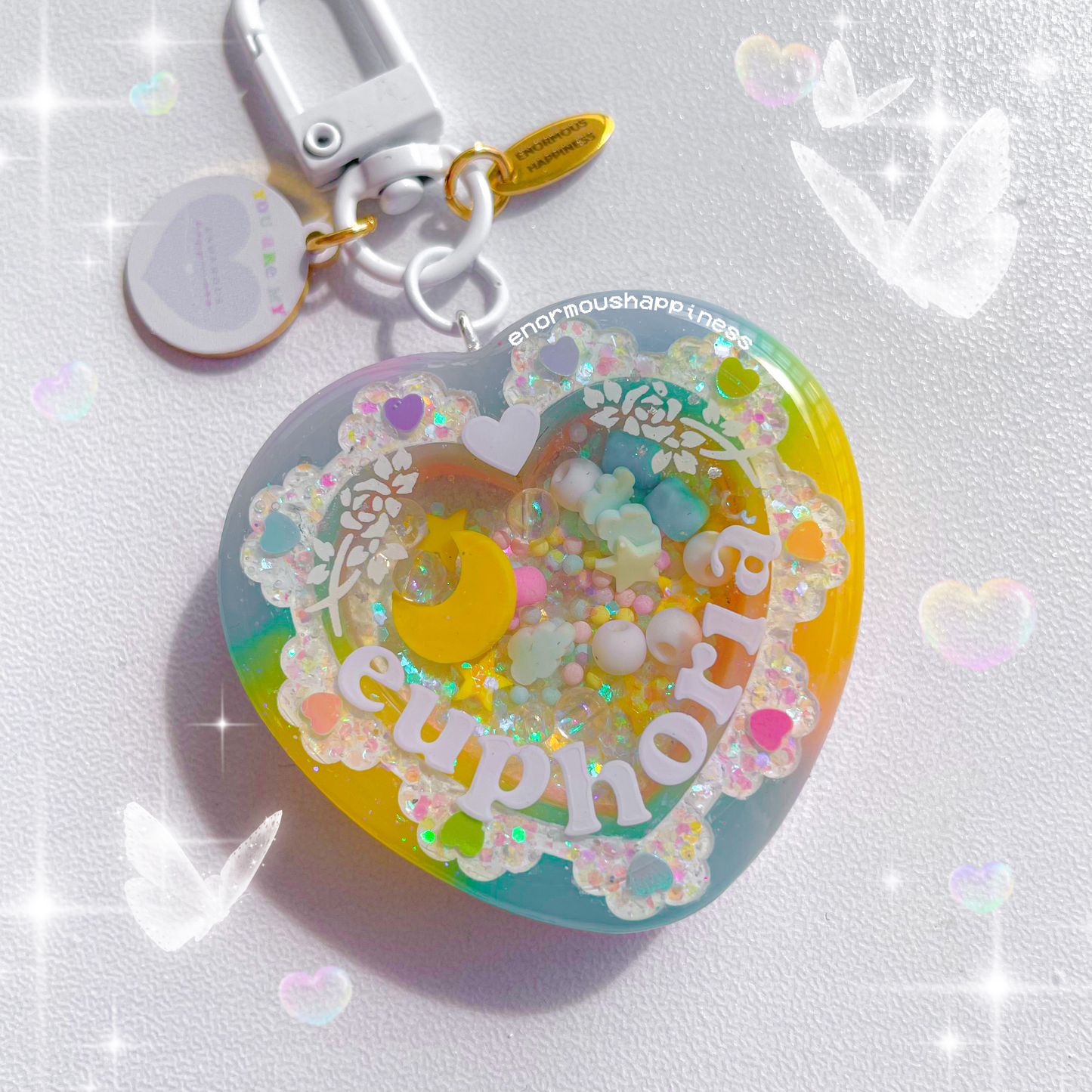 Heart Lace Shaker 'Euphoria' (Watershaker Keychain)