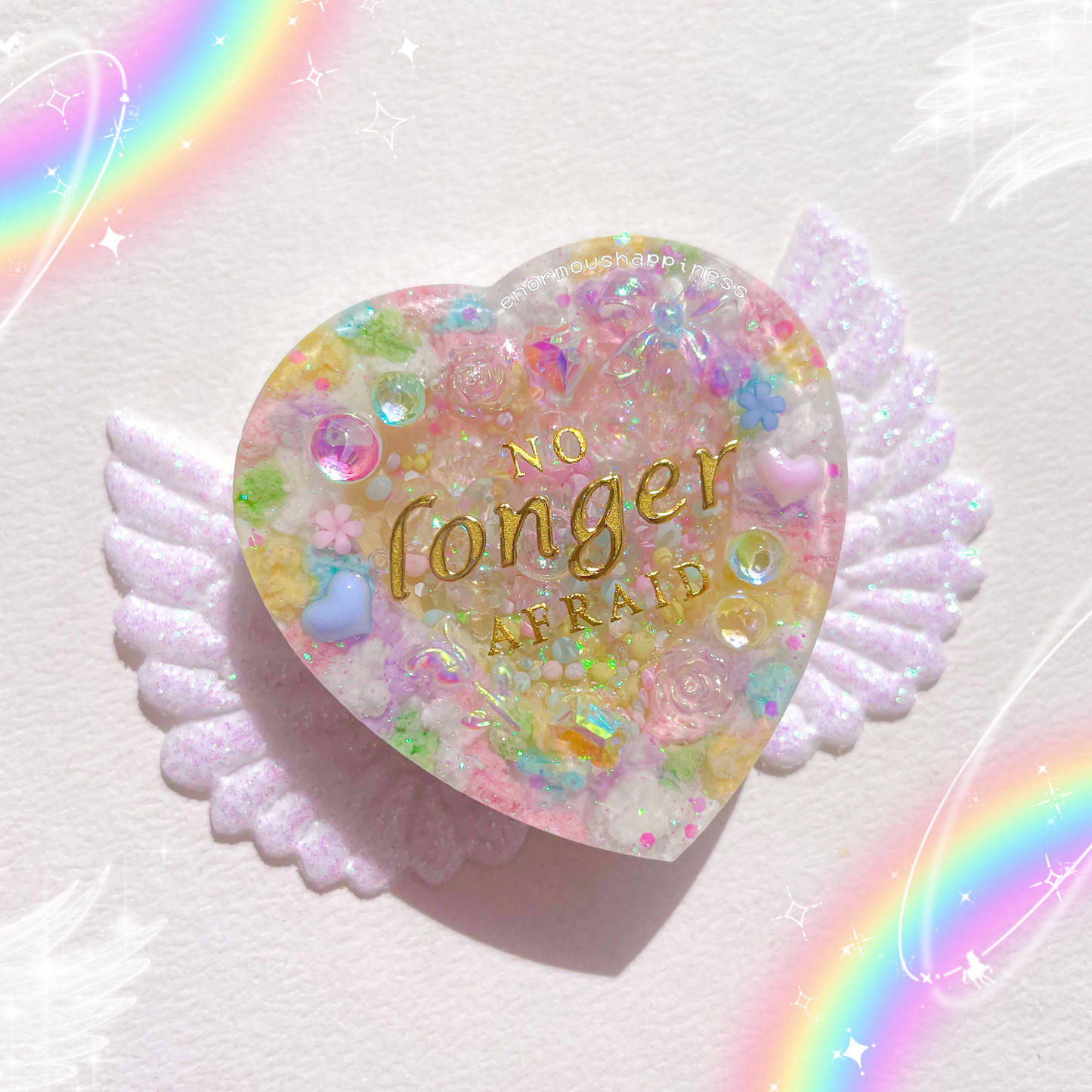 Heartshaker 'No Longer Afraid' (Watershaker Keychain) + Glittered Fairy Wings