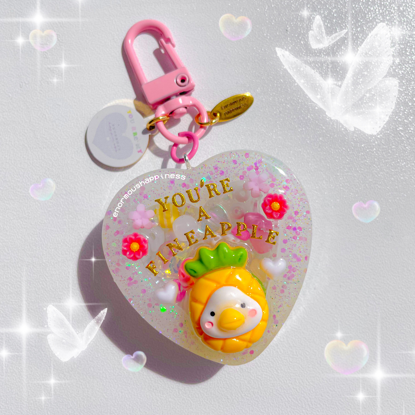 Heartshaker 'You're A Fineapple' (Normal/Dry Shaker Keychain)