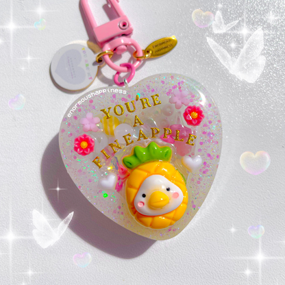 Heartshaker 'You're A Fineapple' (Normal/Dry Shaker Keychain)