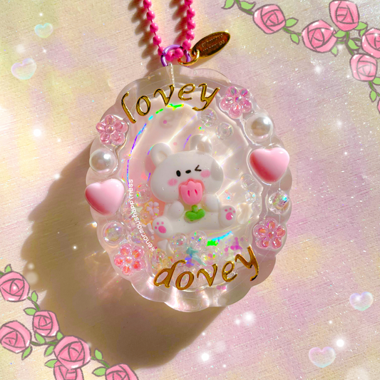 Cloud Frame Shaker 'Lovey Dovey' (Watershaker Keychain)