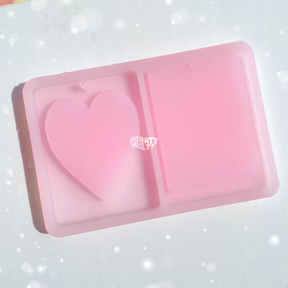 PHOTO INSERTABLE HEART FRAME SHAKER SILICONE MOLD